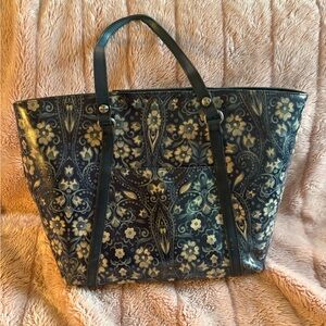 Patricia Nash Navy Floral Tote Bag